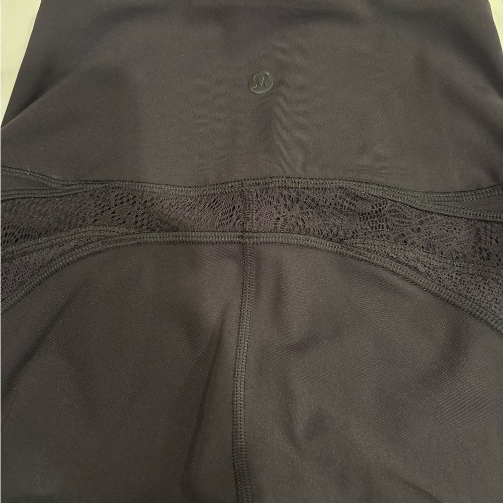Lululemon Wunder Under Crop Legging with Lace